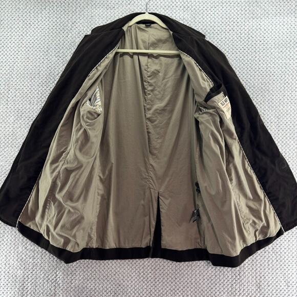 VTG Y2K Old Navy Jacket Men XXL Brown Canvas Lined Coat 2 Button Pockets - Picture 6 of 14